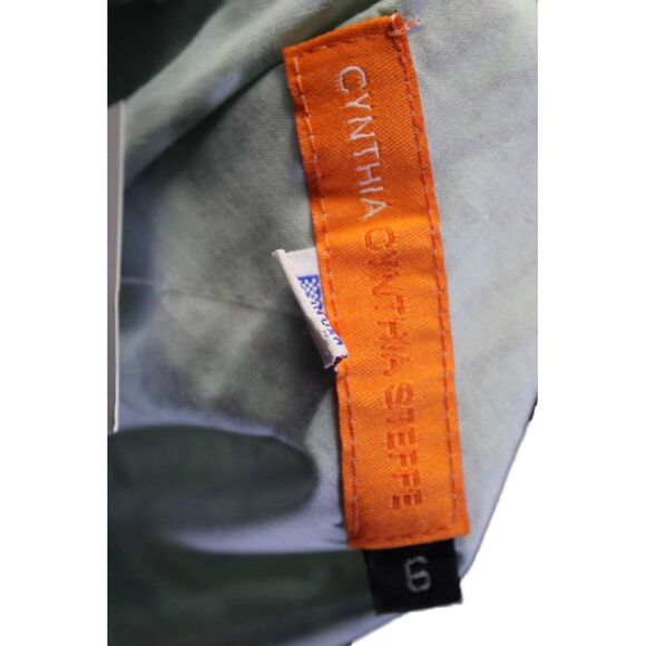 Cynthia Cynthia Steffe Womens Textured Trim Lace Abstract Skirt Green Size 6 - Picture 5 of 7